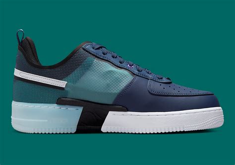 Nike Air Force 1 Low React Midnight Navy Teal 